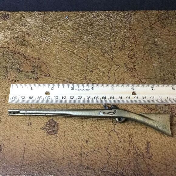 Flintlock, replica piece, fort, Sumner, solid brass - Picture 1 of 7
